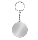 Blanco RVS sleutelhanger rond - per 1 stuk