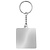 Blanco RVS sleutelhanger vierkant