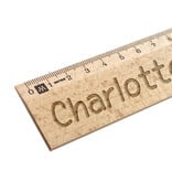 CombiCraft Houten liniaal 30cm gegraveerd met naam - per stuk