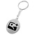 RVS sleutelhanger rond met logo
