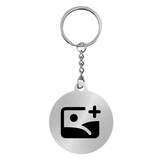 Blanco RVS sleutelhanger met logo - per 1 stuk