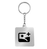 CombiCraft RVS sleutelhanger vierkant met logo - per 1 stuk