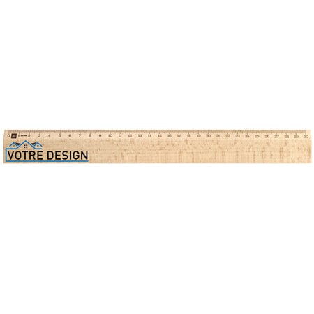CombiCraft Houten liniaal 30cm bedrukt met logo - per stuk