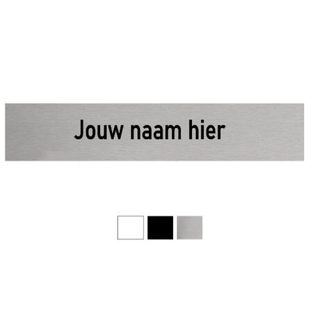 Naamplaatje 57x15x0,8mm met tape passend in DoorBird  D21x