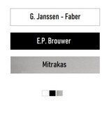 CombiCraft Naamplaatje 57x15x0,8mm met tape passend in DoorBird  D21x