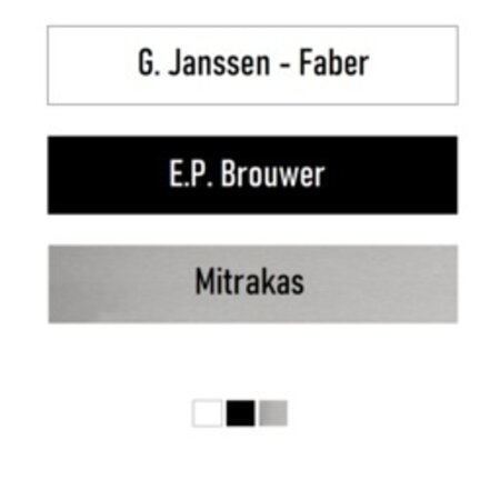 CombiCraft Naamplaatje 57x15x0,8mm met tape passend in DoorBird  D21x