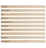 CombiCraft Houten steeketiketten 258x16mm groente- en fruitset - per set
