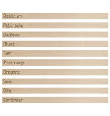 CombiCraft Houten steeketiketten 258x16mm kruidenset - per set
