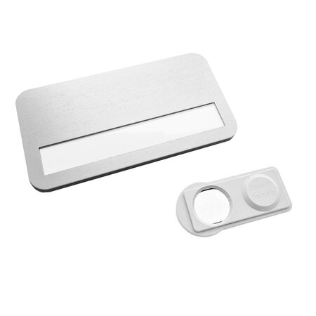 Blanco Badgemaster naambadge aluminium 72x38mm met magneet - per 1 stuk