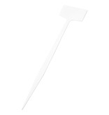 Kunststof plaatetiketten 590x150mm recht wit - per 10 stuks