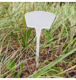 Kunststof plaatetiketten 260x120mm afgeronde hoeken wit - per 10 stuks