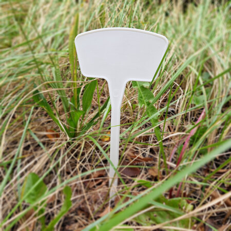 Kunststof plaatetiketten 260x120mm afgeronde hoeken wit - per 10 stuks