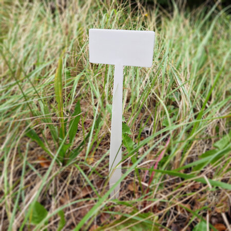 Kunststof plaatetiketten 360x100mm recht wit - per 10 stuks