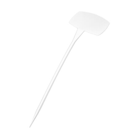 Kunststof plaatetiketten 500x150mm rond met knik wit - per 10 stuks