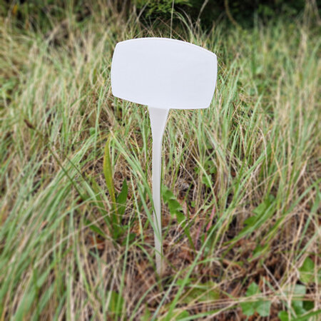 CombiCraft Kunststof plaatetiketten 500x150mm rond met knik wit - per 10 stuks