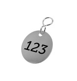 CombiCraft RVS sleutellabels met nummergravering - per 1 stuk