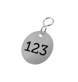 CombiCraft RVS sleutellabel actiemodel met nummer - per 1 stuk