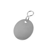 Blanco RVS sleutellabels diverse maten - per 1 stuk