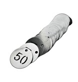 CombiCraft RVS nummerplaatjes Ø30 mm uitgespaard getal - per set