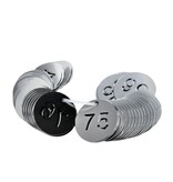 CombiCraft RVS nummerplaatjes Ø30 mm uitgespaard getal - per set