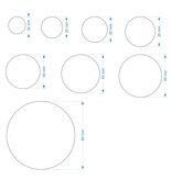 CombiCraft Blanco RVS nummerplaatjes rond zonder bevestiging - per 1 stuk