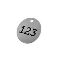 RVS nummerplaatjes met gat