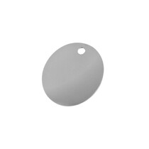 Blanco RVS nummerplaatje Ø30mm met gat