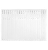 CombiCraft Blanco Tyvek sleufetiketten 220x12,7mm zigzag gevouwen voor matrixprinters in wit - per 1000 etiketten