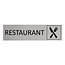 Aluminium deurbordje Restaurant 165 x 45 mm - per 1 stuk