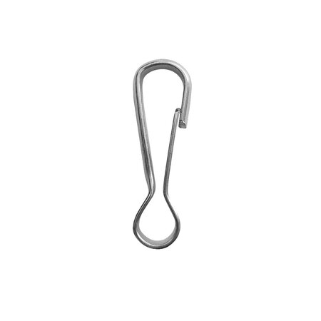 Staal vernikkelde simplexhaak klein 39x12mm - per stuk