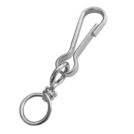 CombiCraft Staal vernikkelde simplexhaak met wartel 46x16.5mm - per stuk