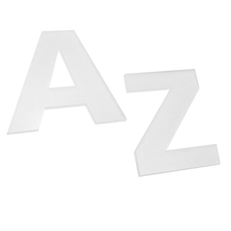 Plexiglas letters voor aan de muur opaal - per stuk