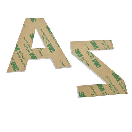 Plexiglas letters voor aan de muur opaal - per stuk