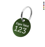 CombiCraft Aluminium sleutellabel met tekst en nummer - per stuk