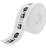 Entreebewijs op rol 114x60mm met rechte afscheurstrook - per 1000 bonnen