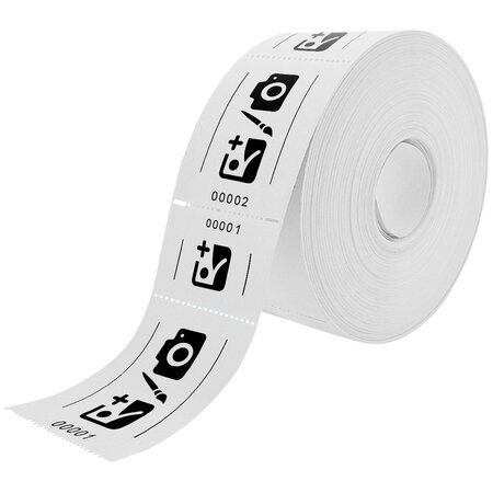 Entreebewijs op rol 114x60mm met rechte afscheurstrook - per 1000 bonnen