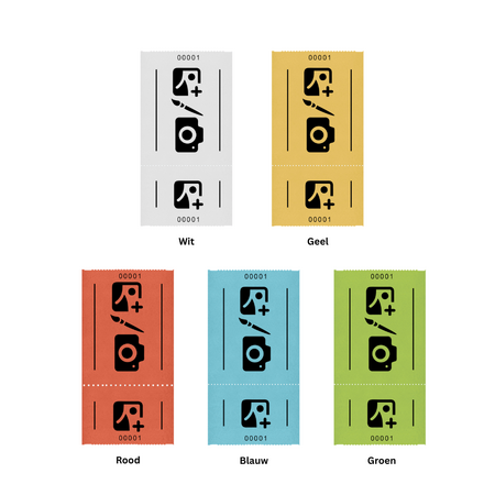 CombiCraft Entreebewijs op rol 114x60mm met rechte afscheurstrook - per 1000 bonnen