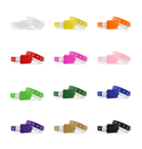 Blanco brede vinyl polsbandjes - 100 stuks