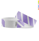 Gestreepte Tyvek polsbandjes - per 100 stuks