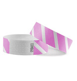 Gestreepte Tyvek polsbandjes - per 100 stuks