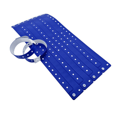 Blanco smalle vinyl polsbandjes - 100 stuks