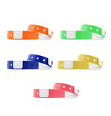 Blanco smalle vinyl polsbandjes - 100 stuks