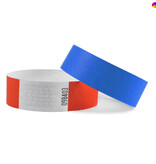 CombiCraft Blanco Tyvek polsbandjes 10-kleurenmix - per 100 stuks