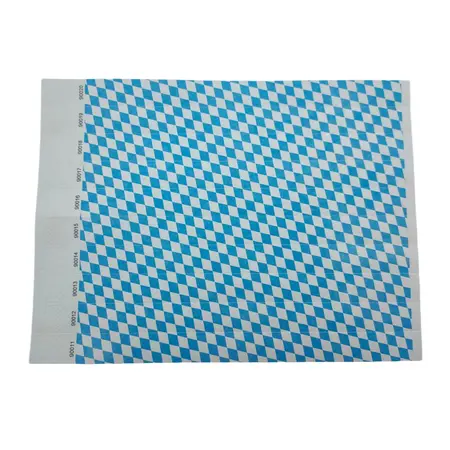 Oktoberfest Tyvek polsbandjes met Beierse ruit  - per 100 stuks