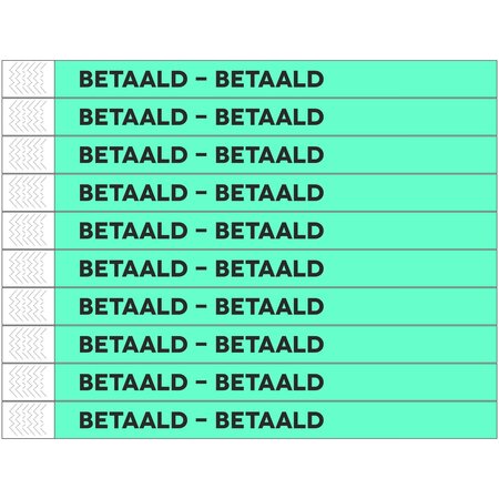 Betaald Tyrex polsbandjes - per 100 stuks