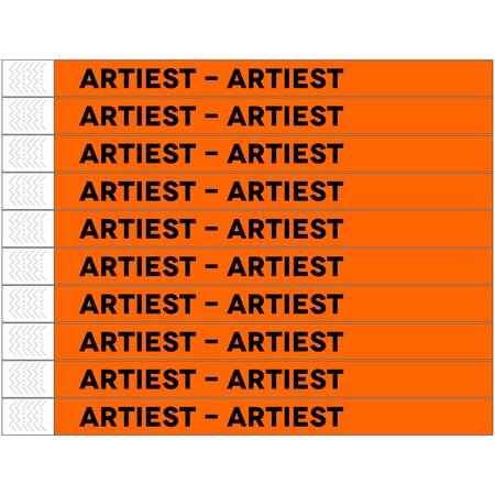 Artiest Tyrex polsbandjes - per 100 stuks