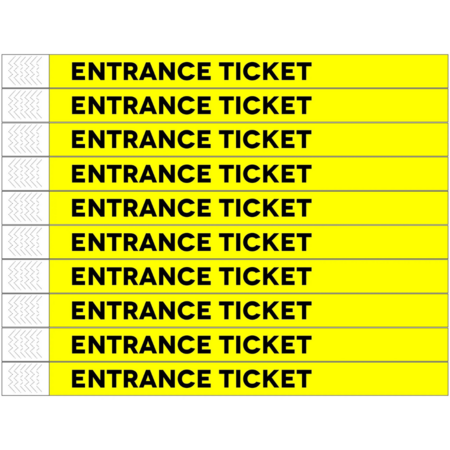 Entrance ticket Tyrex polsbandjes - per 100 stuks