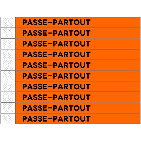 Passe-partout Tyrex polsbandjes - per 100 stuks