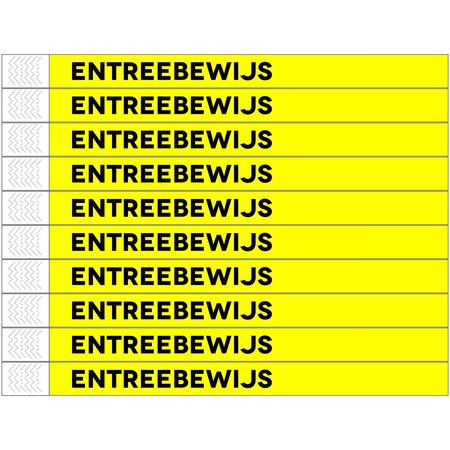 Entreebewijs Tyrex polsbandjes - per 100 stuks