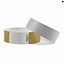 Blanco Tyvek polsbandjes metallic kleurenmix - per 100 stuks